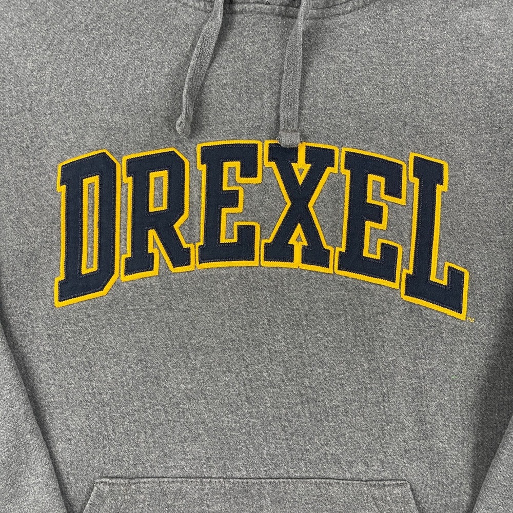 Drexel University Champion Mens Medium Gray Dragons Pullover Hoodie Sweatshirt - Picture 3 of 12